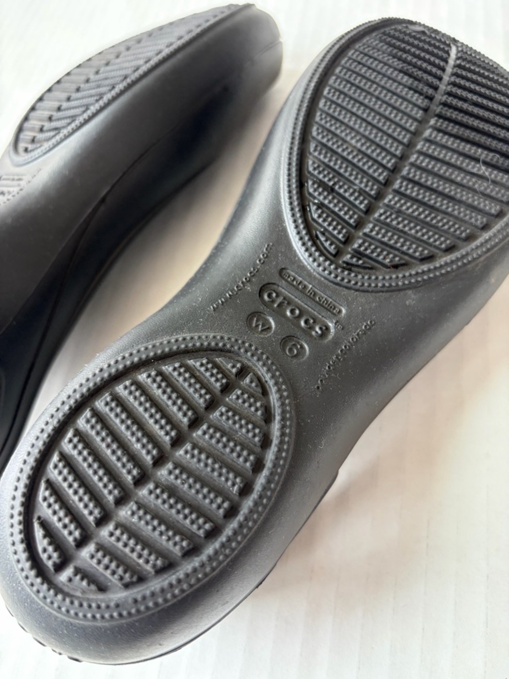 Crocs Kadee Ballet Flats Womens Size 6 Black Comfort Slip On Shoes - Picture 4 of 5